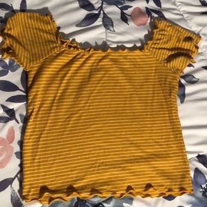 Crop top size medium Orange and white stripes